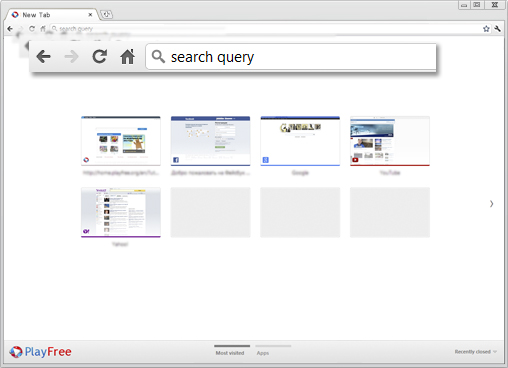 Fast search directly from the address bar, new tab or home page.